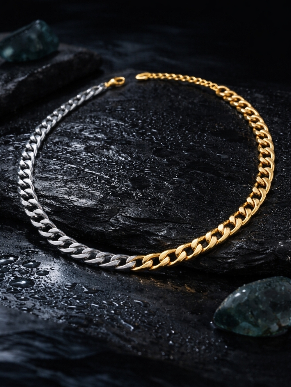 18K Gold Silver Cuban Link Chunky Choker Mob Wife Y2K Streetwear Unisex Necklace - Picture 12 of 12